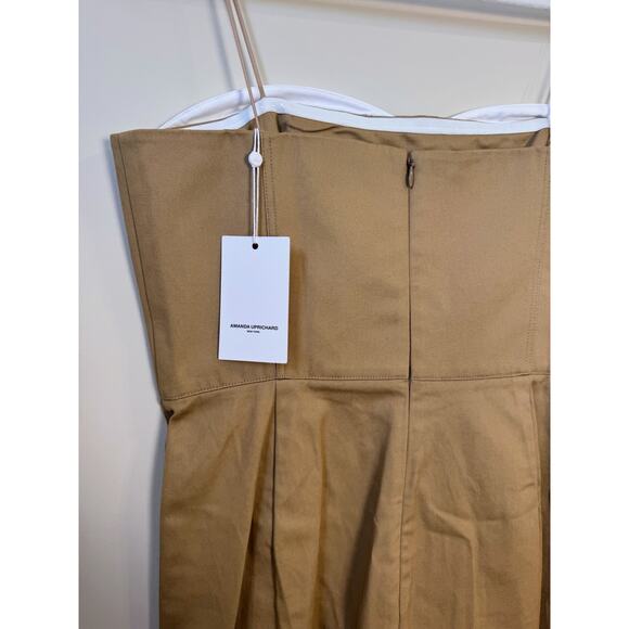 NEW NWT Amanda Uprichard Malene Mini Dress Tan Size Large - Picture 5 of 5